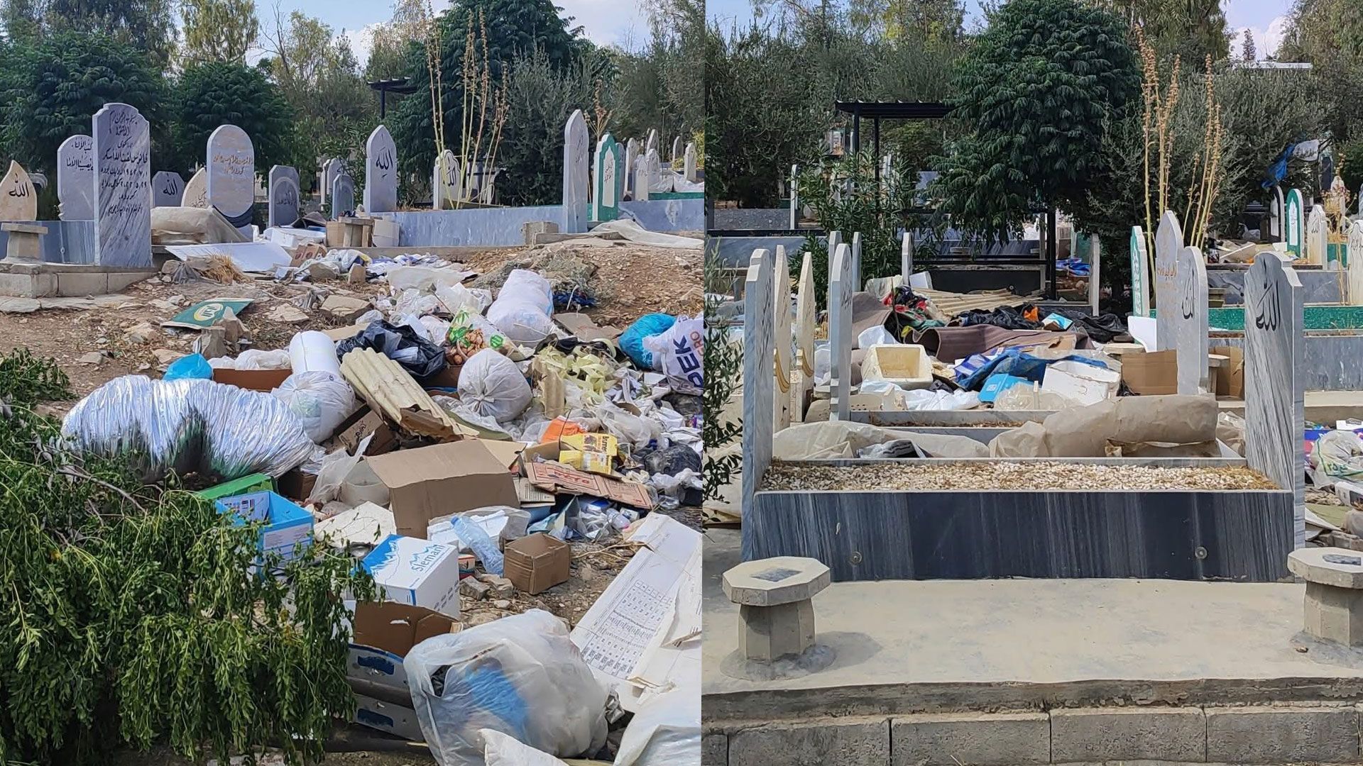 خۆڵ و خاشاک لە گۆڕستانەکانی سلێمانی فڕێدەدرێت